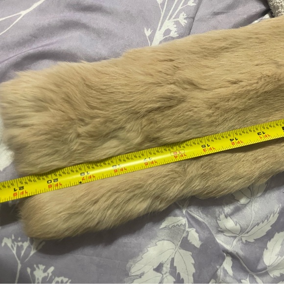 Women's vintage rabbit Fur Coat - Tan - Picture 12 of 15